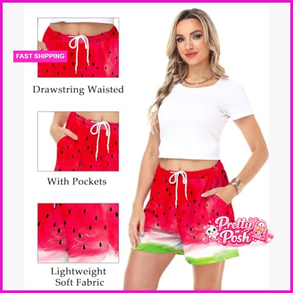 Polyester Blend Checkered Shorts With Pockets Ela… - image 4